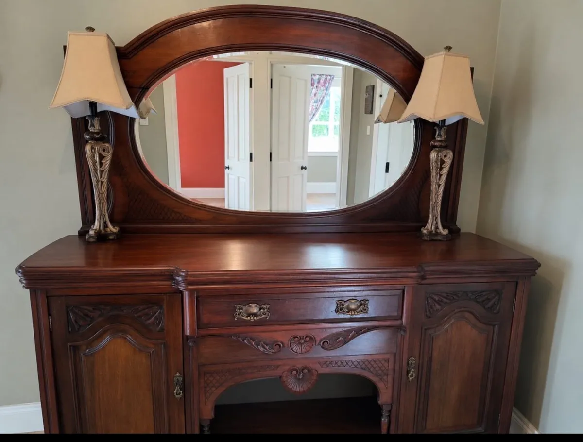 Antique Mahogany Mirror Back Sideboard / Dresser - Image 1
