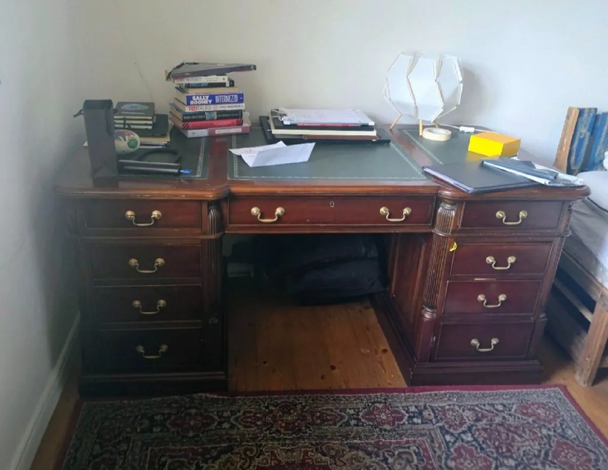 Solid Mahogany Writing Desk - Image 1