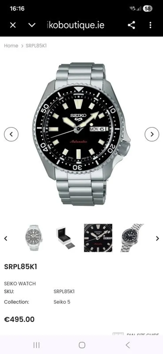 Seiko 5 Sports SKX 42.5mm Bracelet Watch Brand New - Image 1