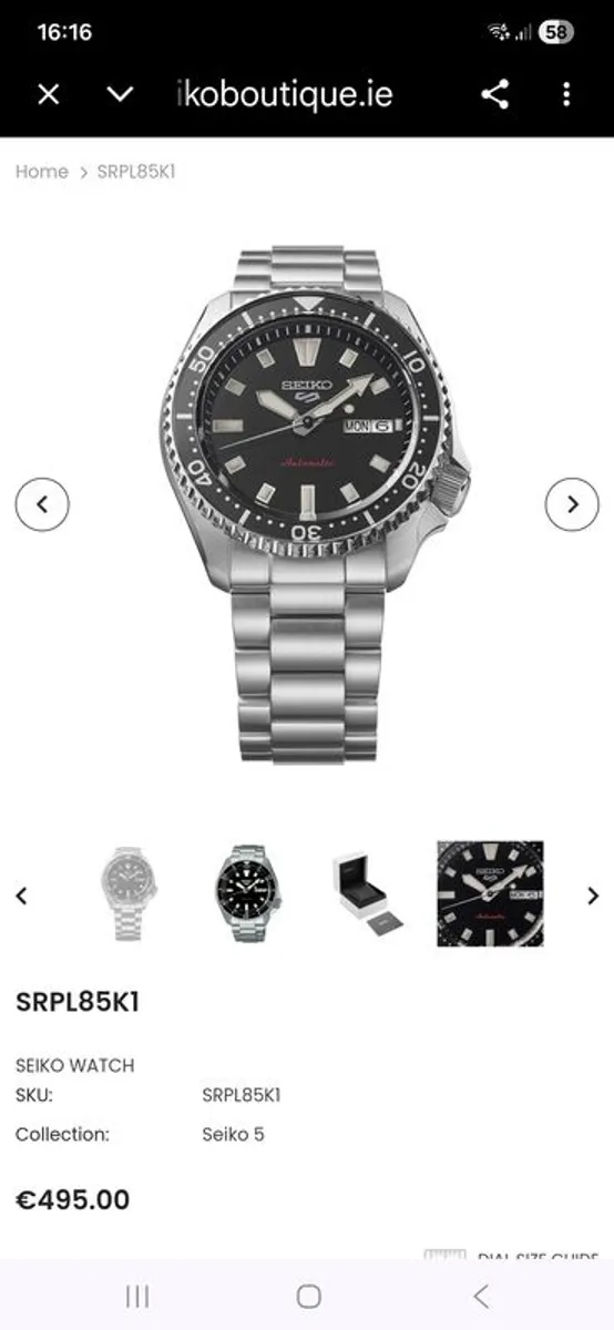 Seiko 5 Sports SKX 42.5mm Bracelet Watch Brand New - Image 2
