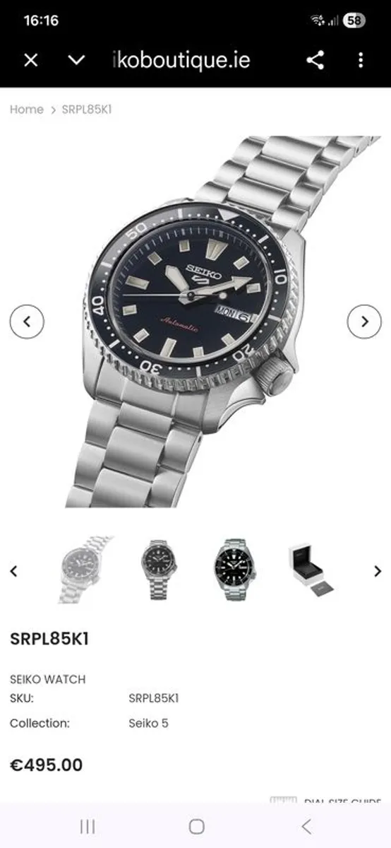 Seiko 5 Sports SKX 42.5mm Bracelet Watch Brand New - Image 3