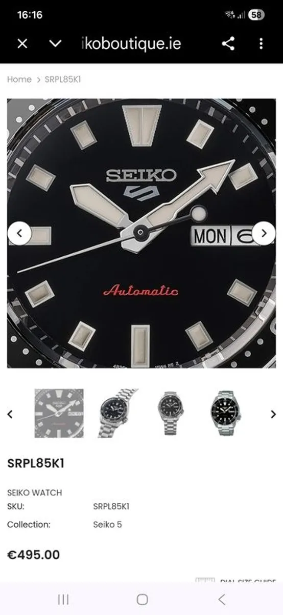 Seiko 5 Sports SKX 42.5mm Bracelet Watch Brand New - Image 4