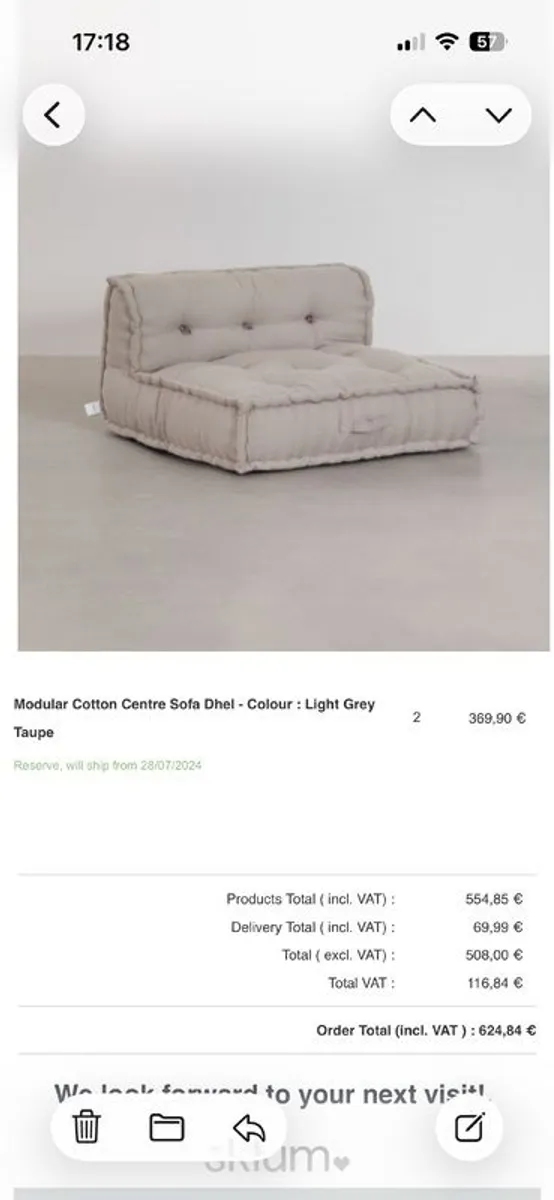 SKLUM 3 piece modular floor sofa - Image 4