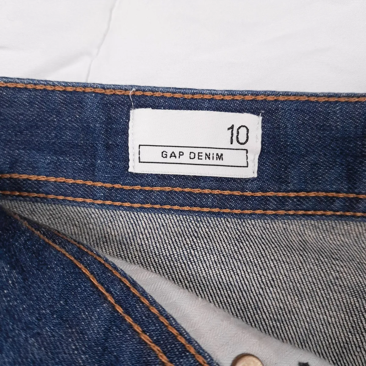 Gap Dark Wash Blue Denim Low Rise Mini Skirt 10UK - Image 4