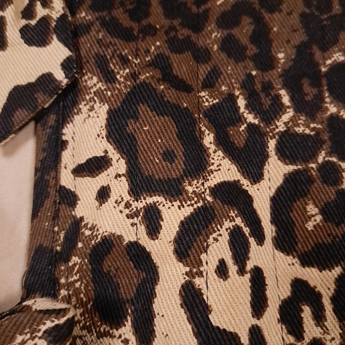 Rowen Avenue Brown Leopard Tie-Front Gilet 14UK - Image 4