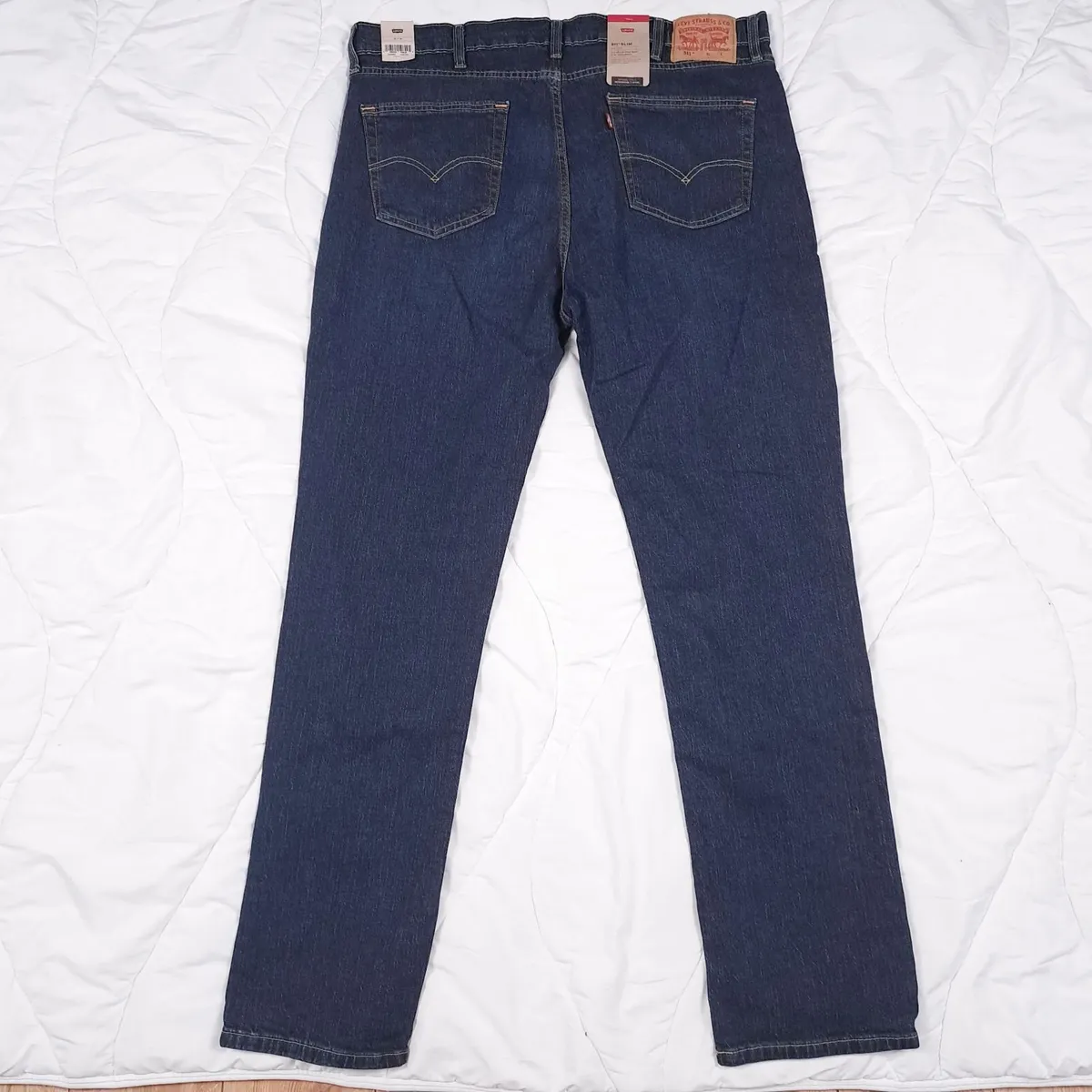 Levi's Indigo Navy Blue 511 Slim Jeans W42/L34 - Image 2