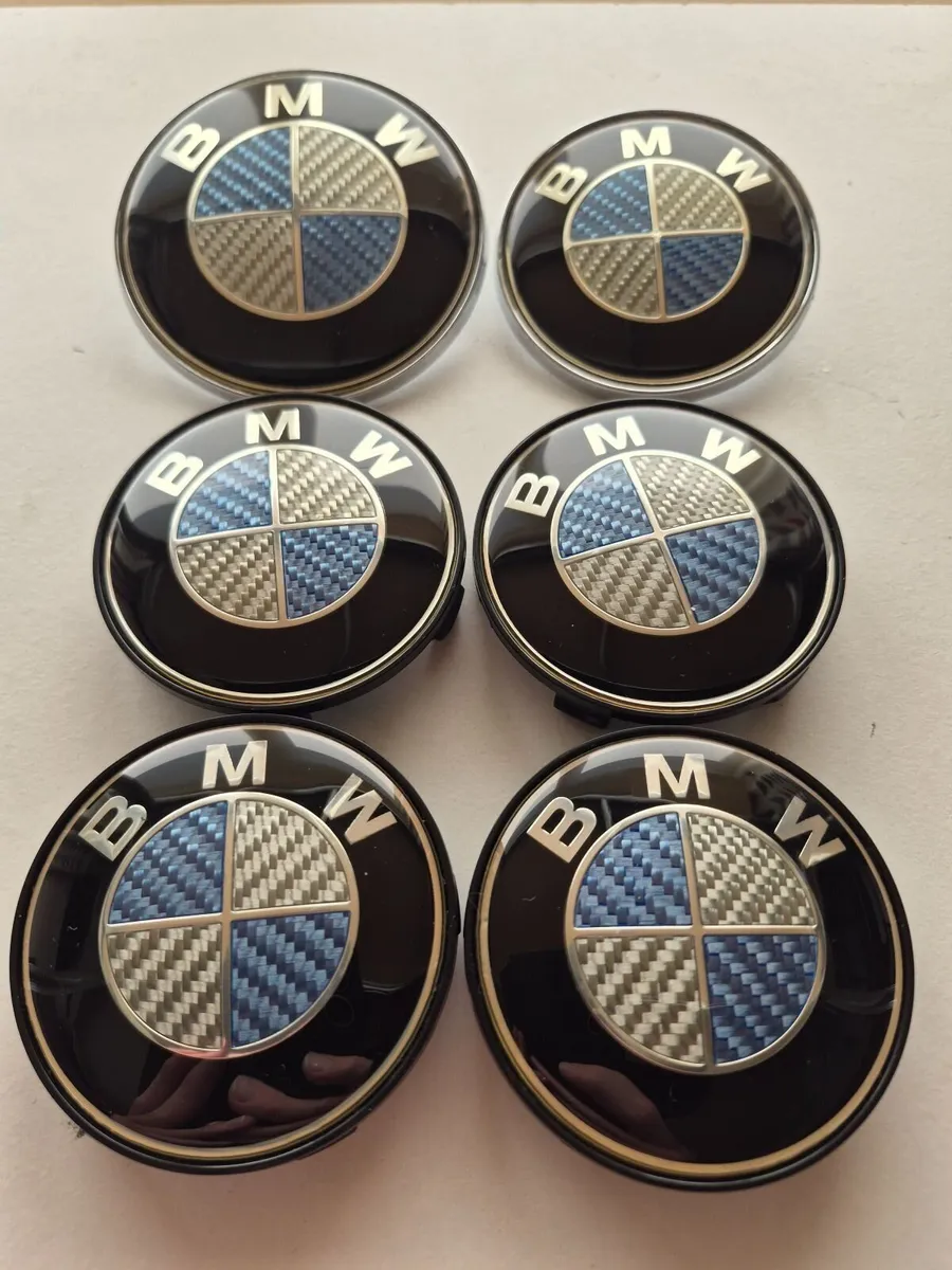 Set of Carbon fiber BMW caps/badges - FREE POST - Image 1