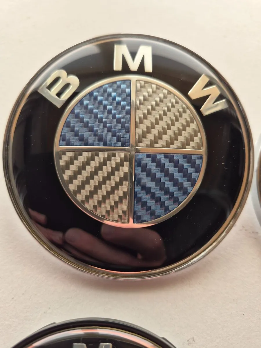 Set of Carbon fiber BMW caps/badges - FREE POST - Image 2