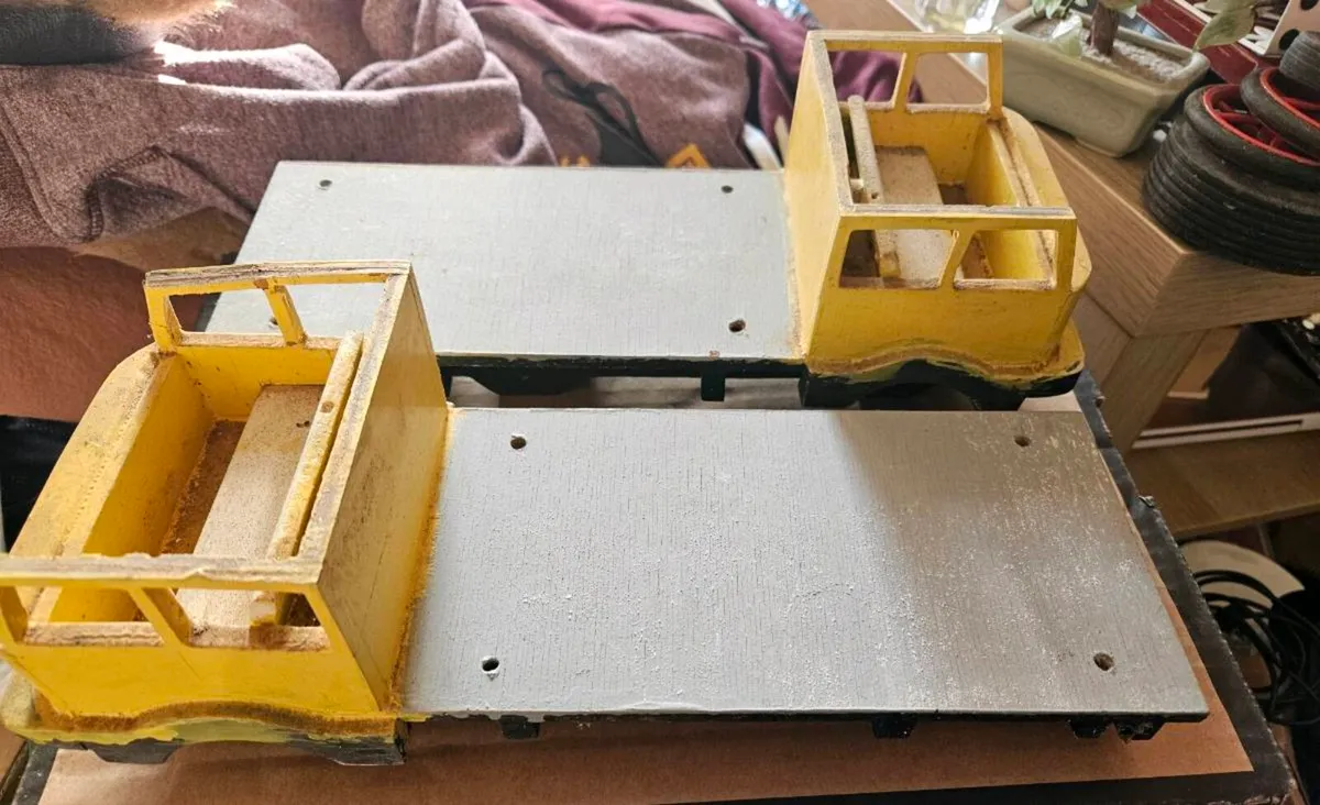 3 Handmade Wooden Toy Trucks - Image 1