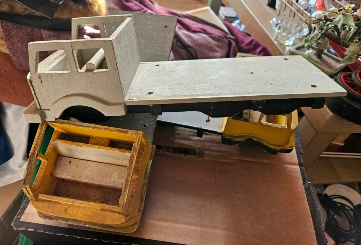 3 Handmade Wooden Toy Trucks - Image 3