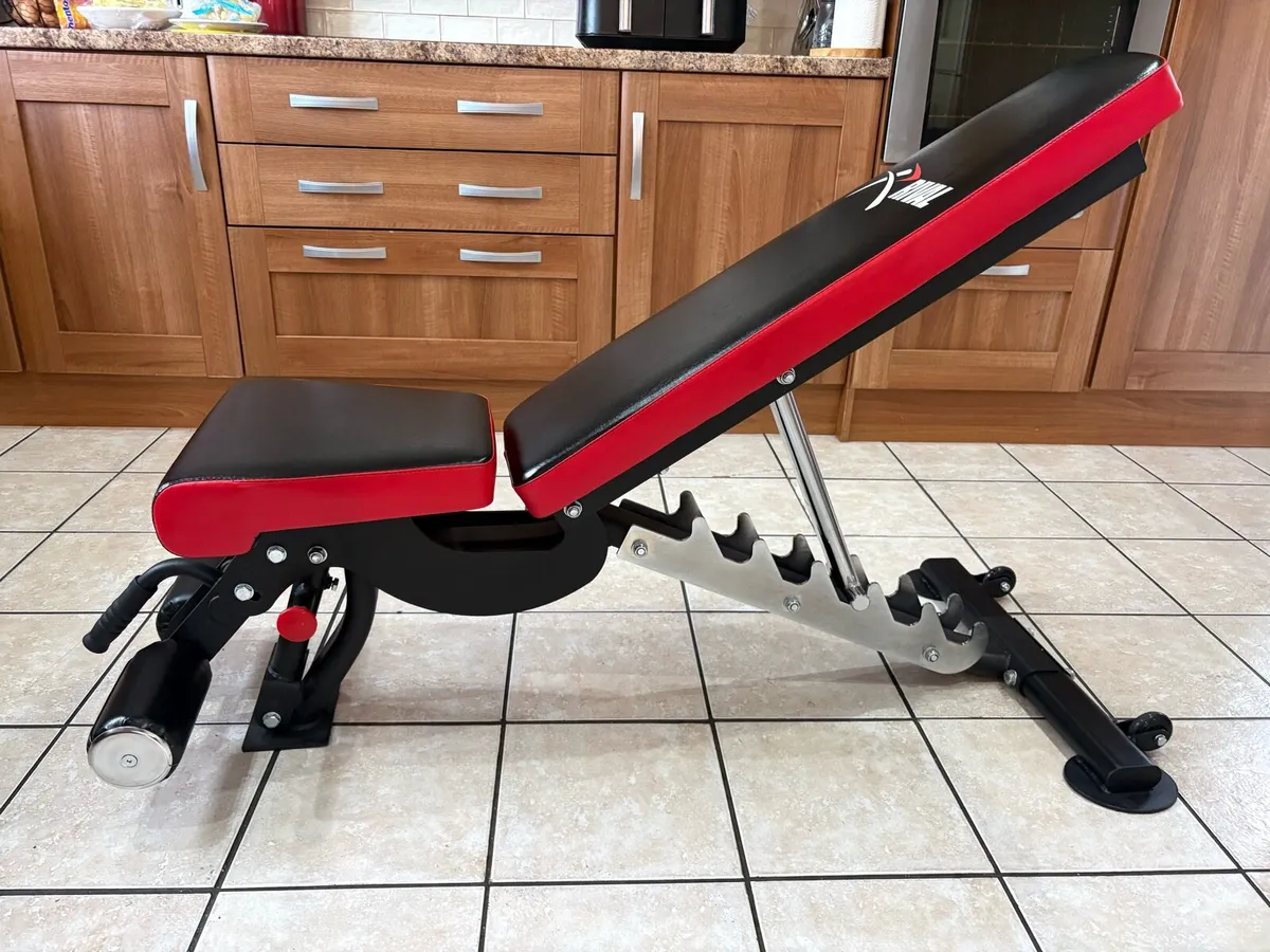 FULL COMMERCIAL WEIGHT BENCH, PERFECT, 1/2 NEW PR - Image 1