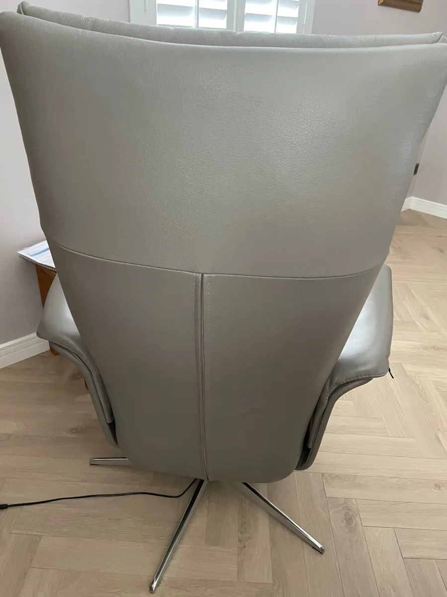 Electric Reclining and Swivel Leather Chair - Image 2