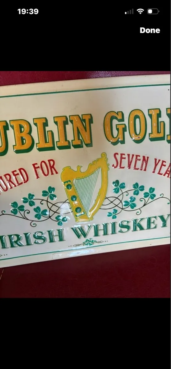 Vintage  ‘Dublin Gold’ metal Sign - Image 2