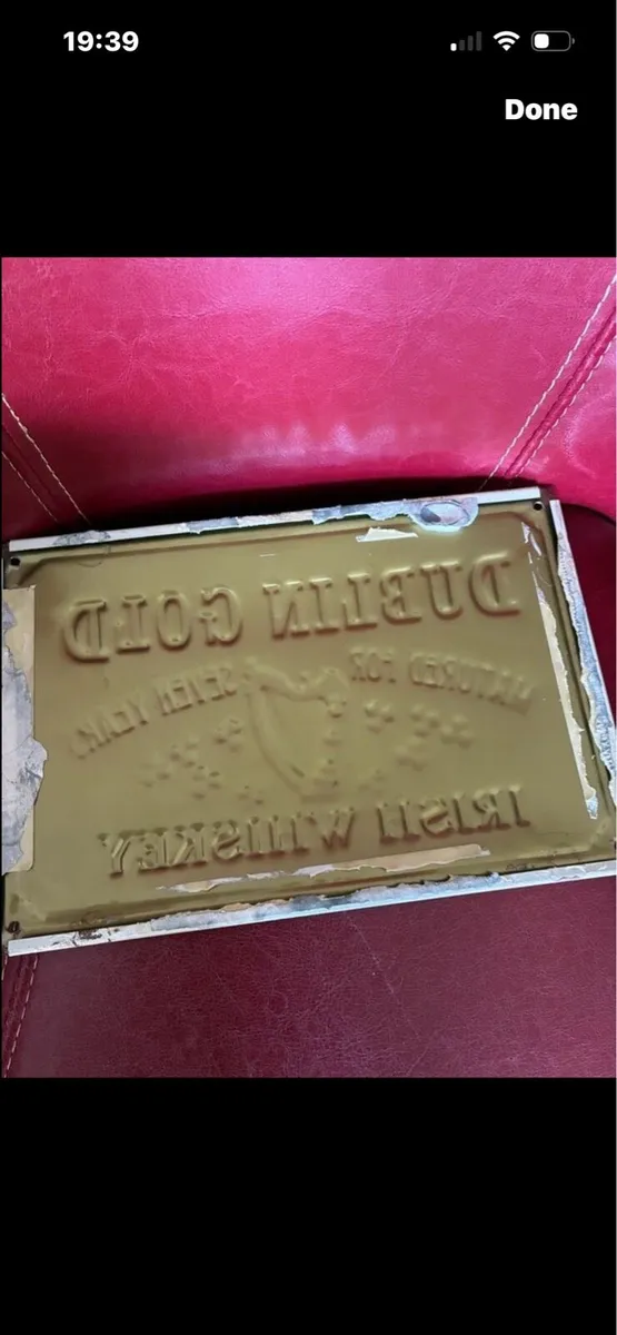 Vintage  ‘Dublin Gold’ metal Sign - Image 3