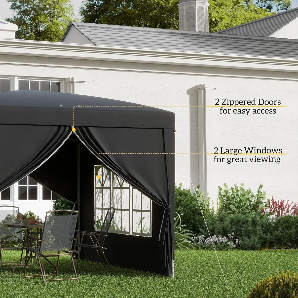 Gazebo 3x3M Pop Up with Sidewalls & Carry Bag - Image 3