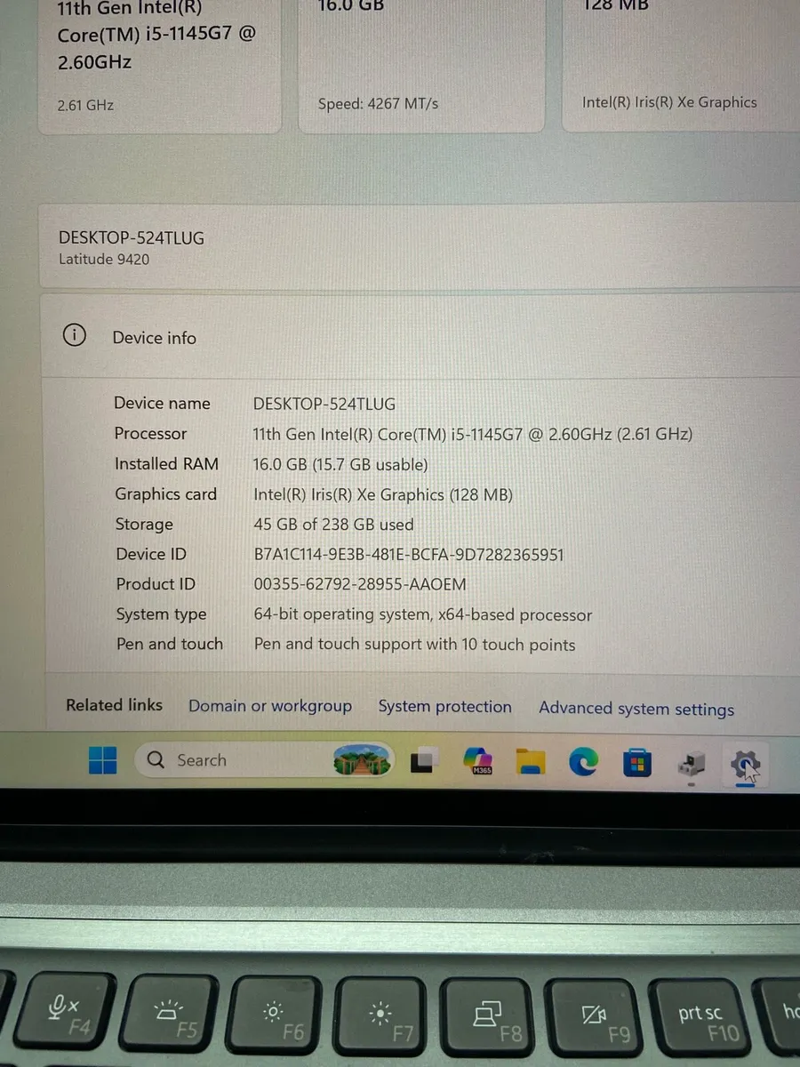 Dell laptop i5 pro 2n1 Touch 16/256 w11 - Image 4