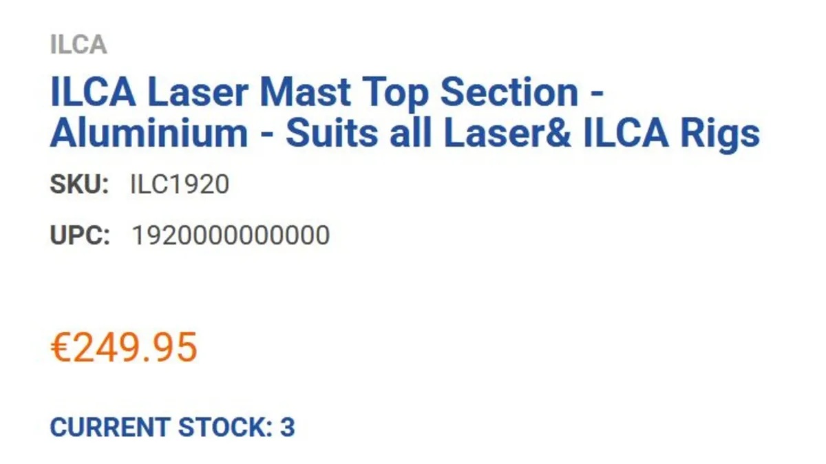 ILCA - Laser Top Mast - Image 3