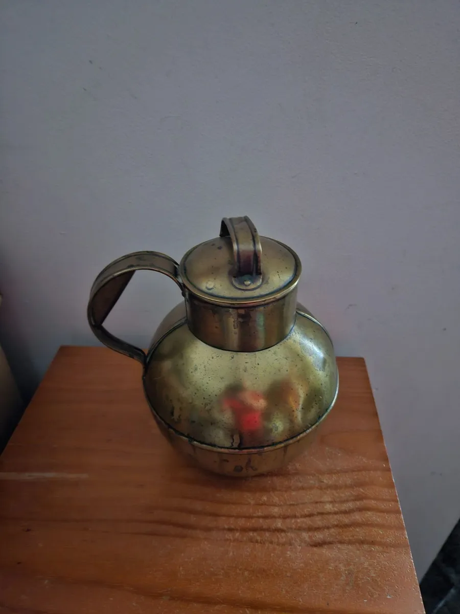 Vintage Antique Brass Pot - Image 1