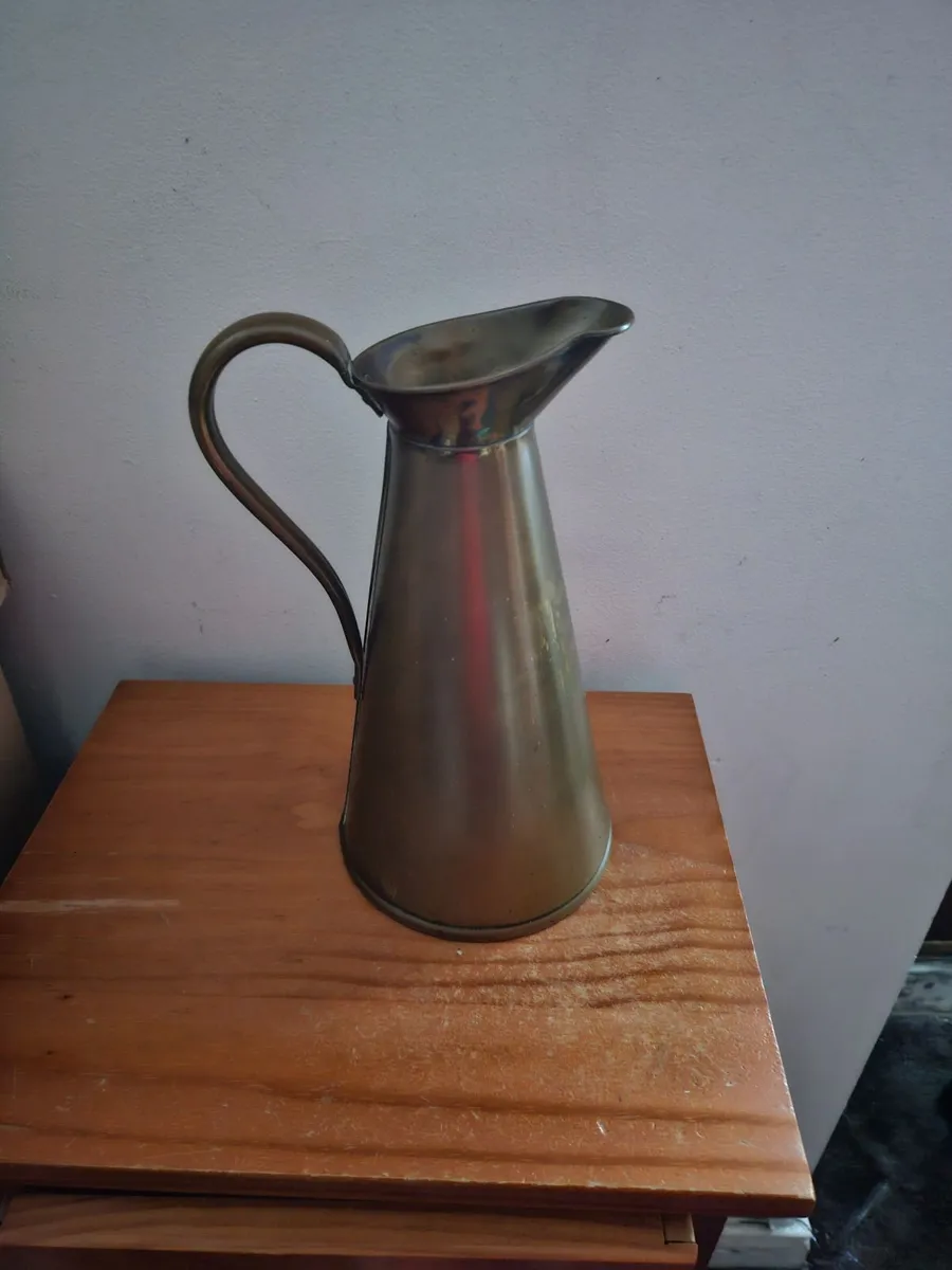 Vintage Antique Brass Jug - Image 1