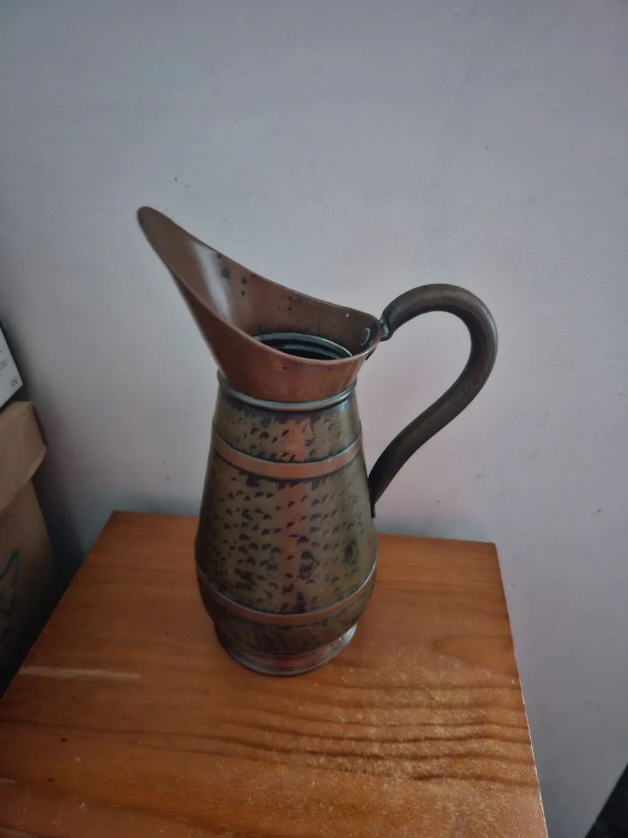 Vintage Brass and Copper Jug - Image 1