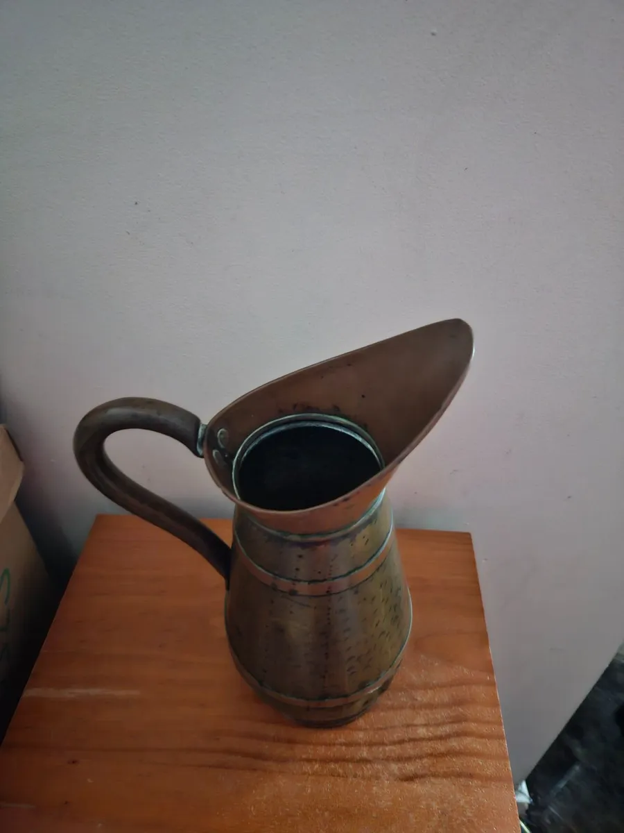 Vintage Brass and Copper Jug - Image 4