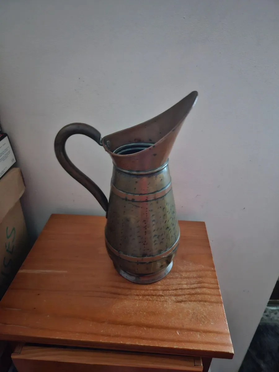 Vintage Brass and Copper Jug - Image 3