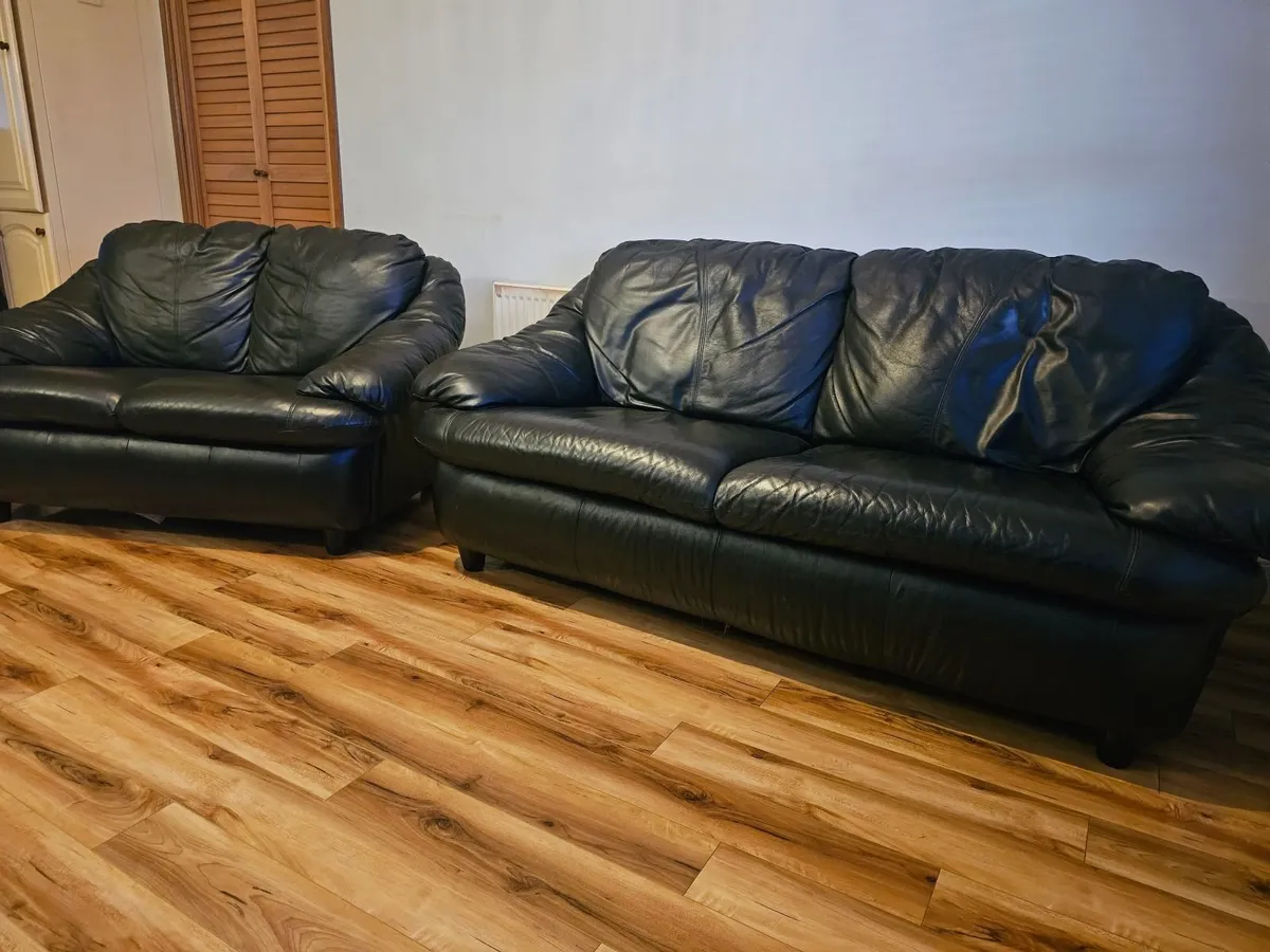 2 and 3 seater leather couches OFFERS CONSIDERED! - Image 2