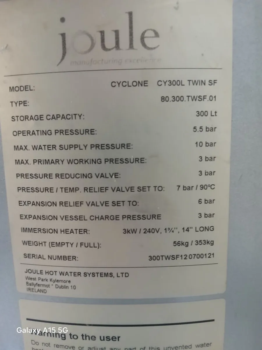 Hot water cylinder - Image 2