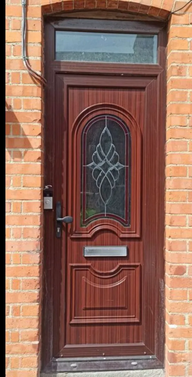 Brown pvc double glazed door - Image 1