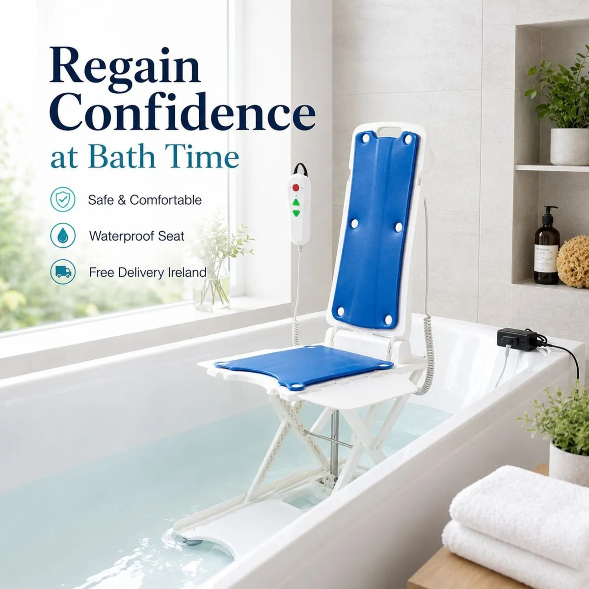 Electric Bath Lift Chair with Remote Control – 140 - Image 2