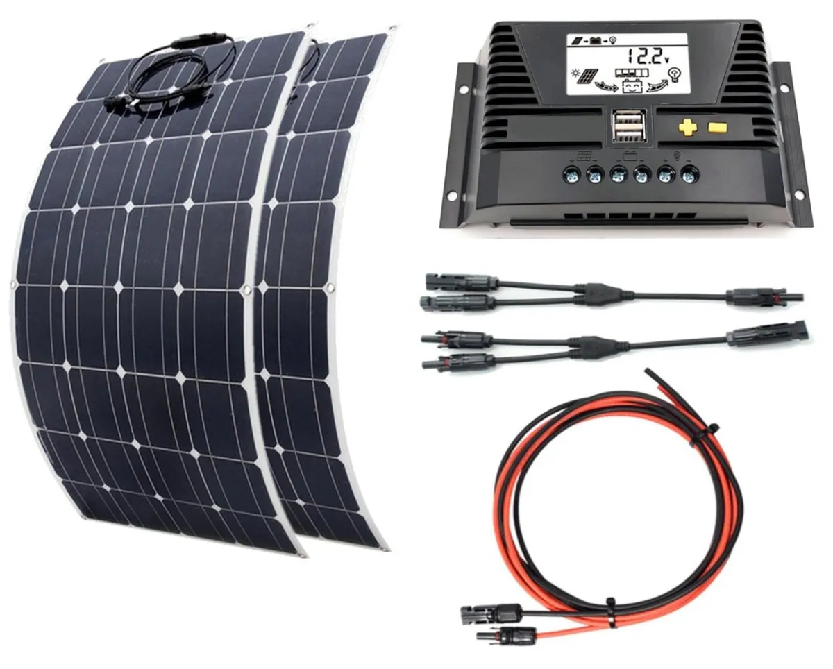 200W Flexible Solar panel Kit Boat Camper Cruiser - Image 2
