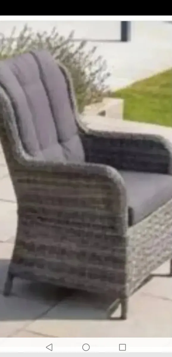 **66% OFF** Brand New Grey Rattan High Back Chairs