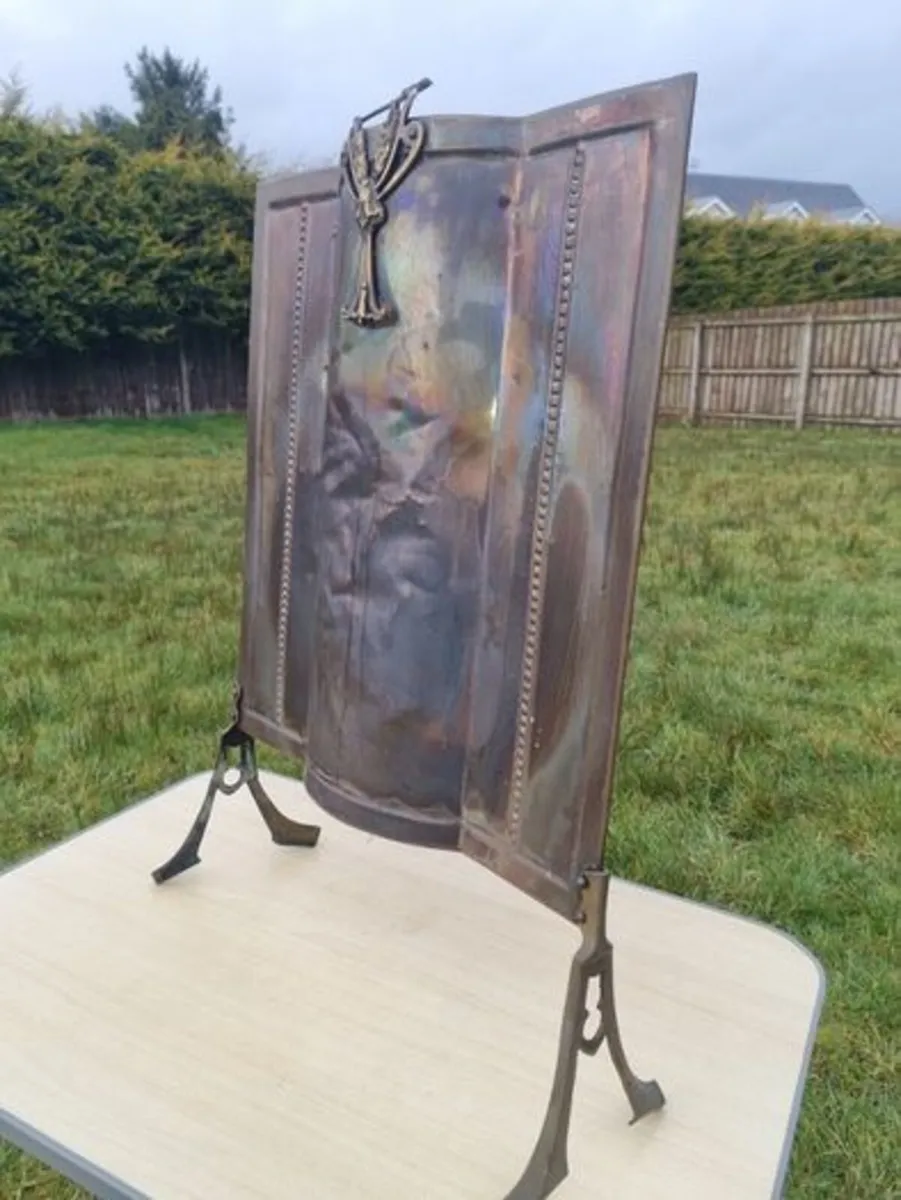 Antique fireplace screen - Image 4