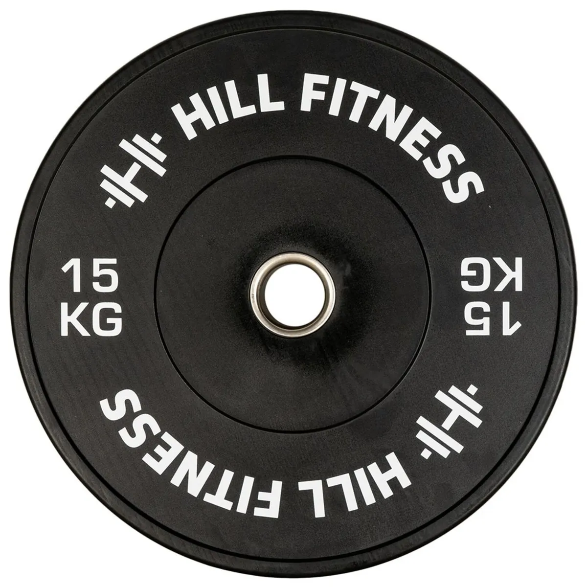 Hill Icon Black Bumper Plates 60kg Set Weights Gym - Image 4