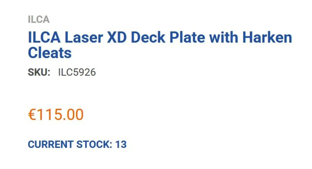 ILCA-Laser XD Deck Plate- Harken Cleats-Fairleads - Image 3