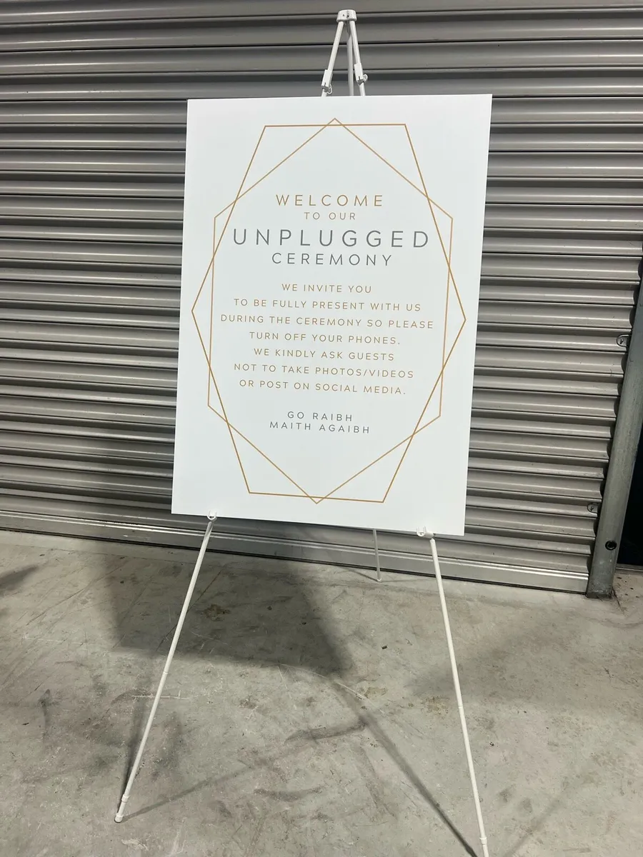 Wedding Poster Sign to Buy with Stand - Image 1
