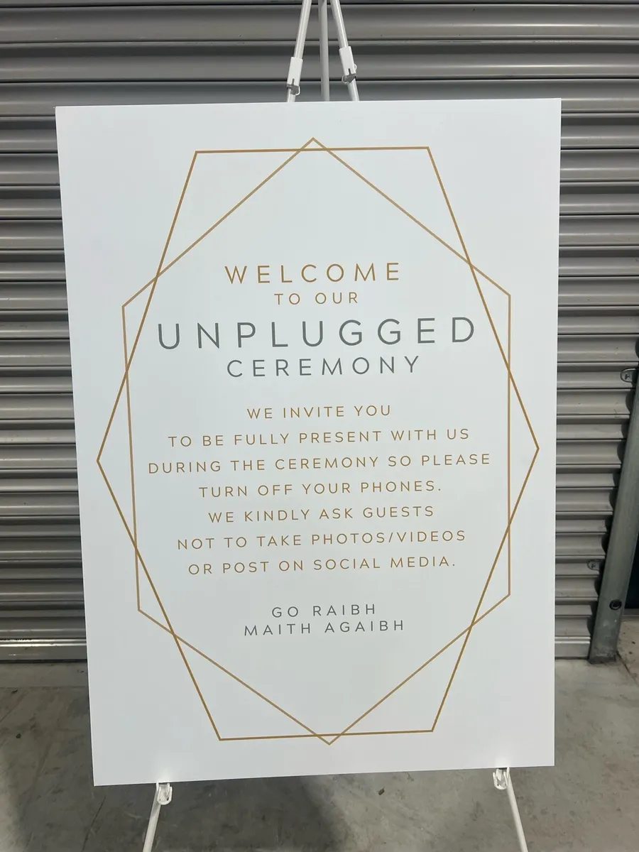 Wedding Poster Sign to Buy with Stand - Image 2