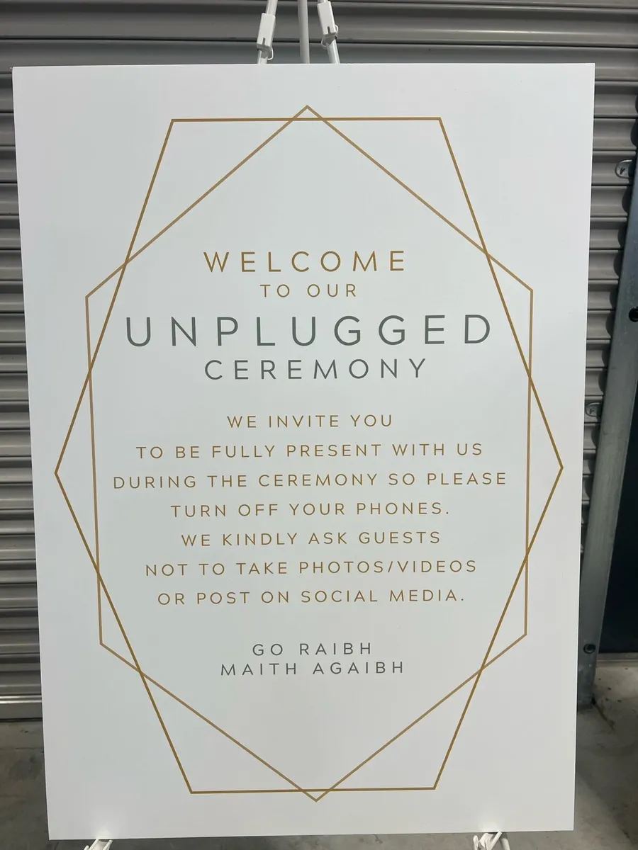 Wedding Poster Sign to Buy with Stand - Image 4