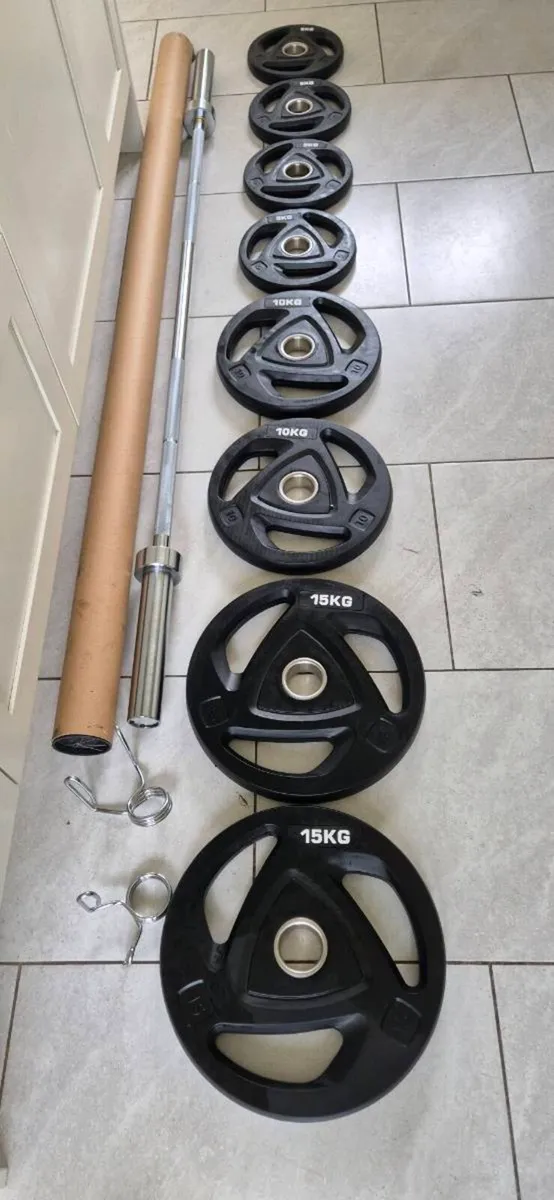 Brand new olympic tri grip weight set D - Image 1
