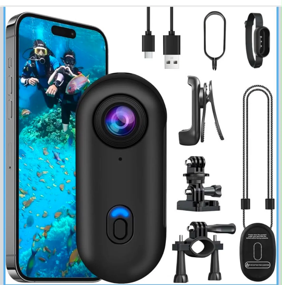 OBEST Action Camera 4K 360° Motorcycle Helmet Cam - Image 1
