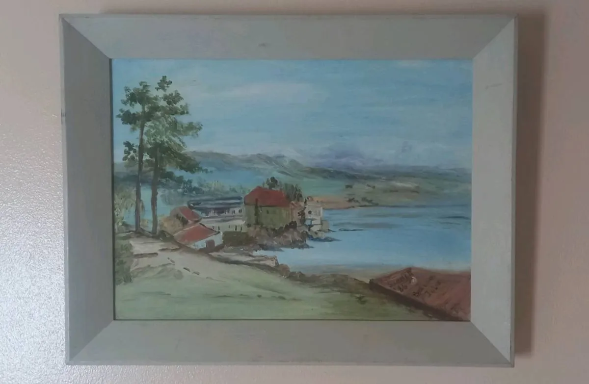 Nice Vintage (1986) framed & signed Painting - Image 1
