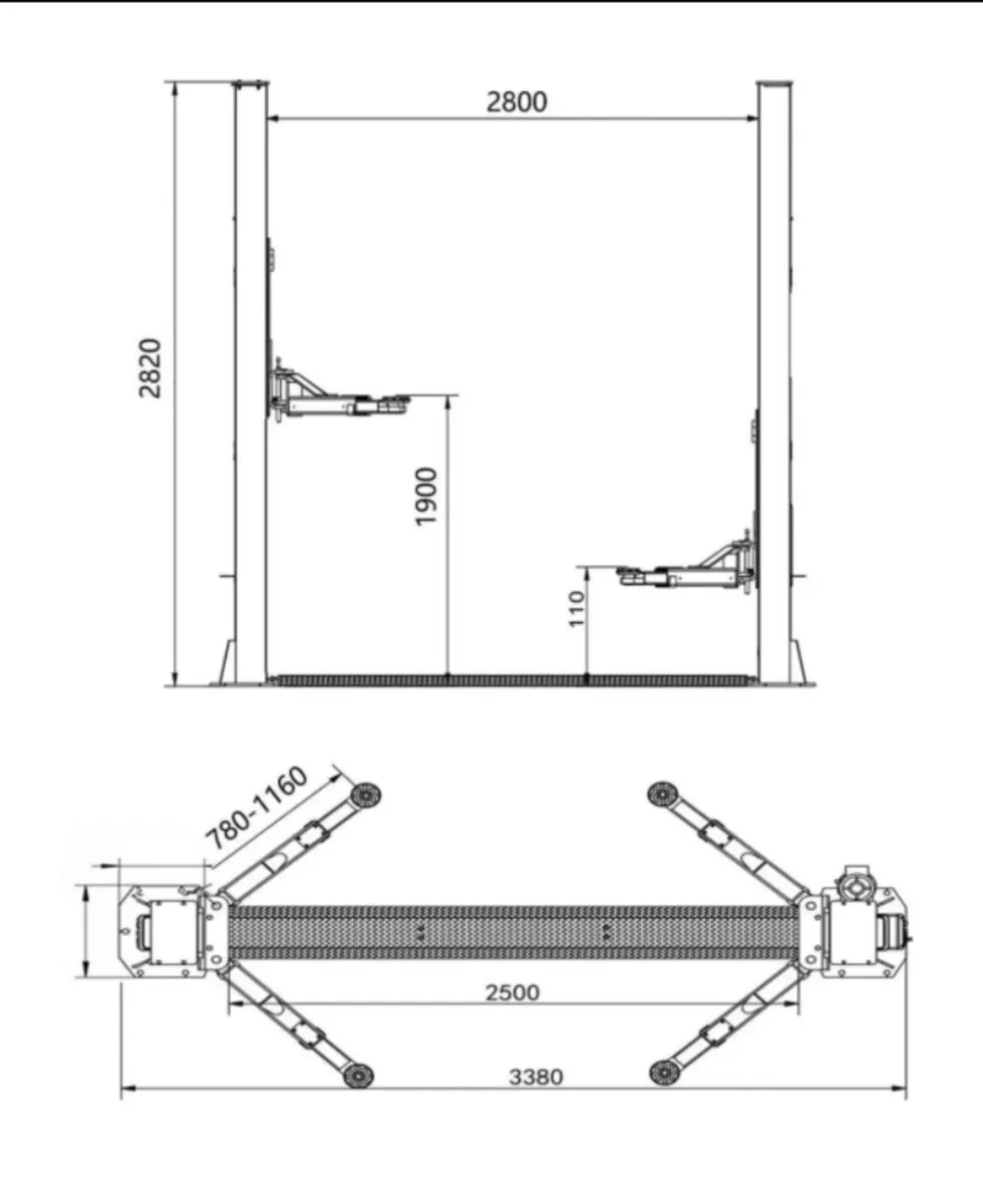 4 Tonne Varezzo 2 Post Lift - Image 4