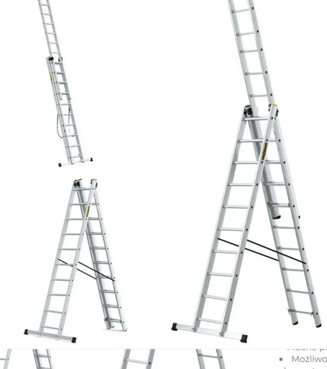 PRO 3-Section Aluminum Ladder 3x10 - Image 1