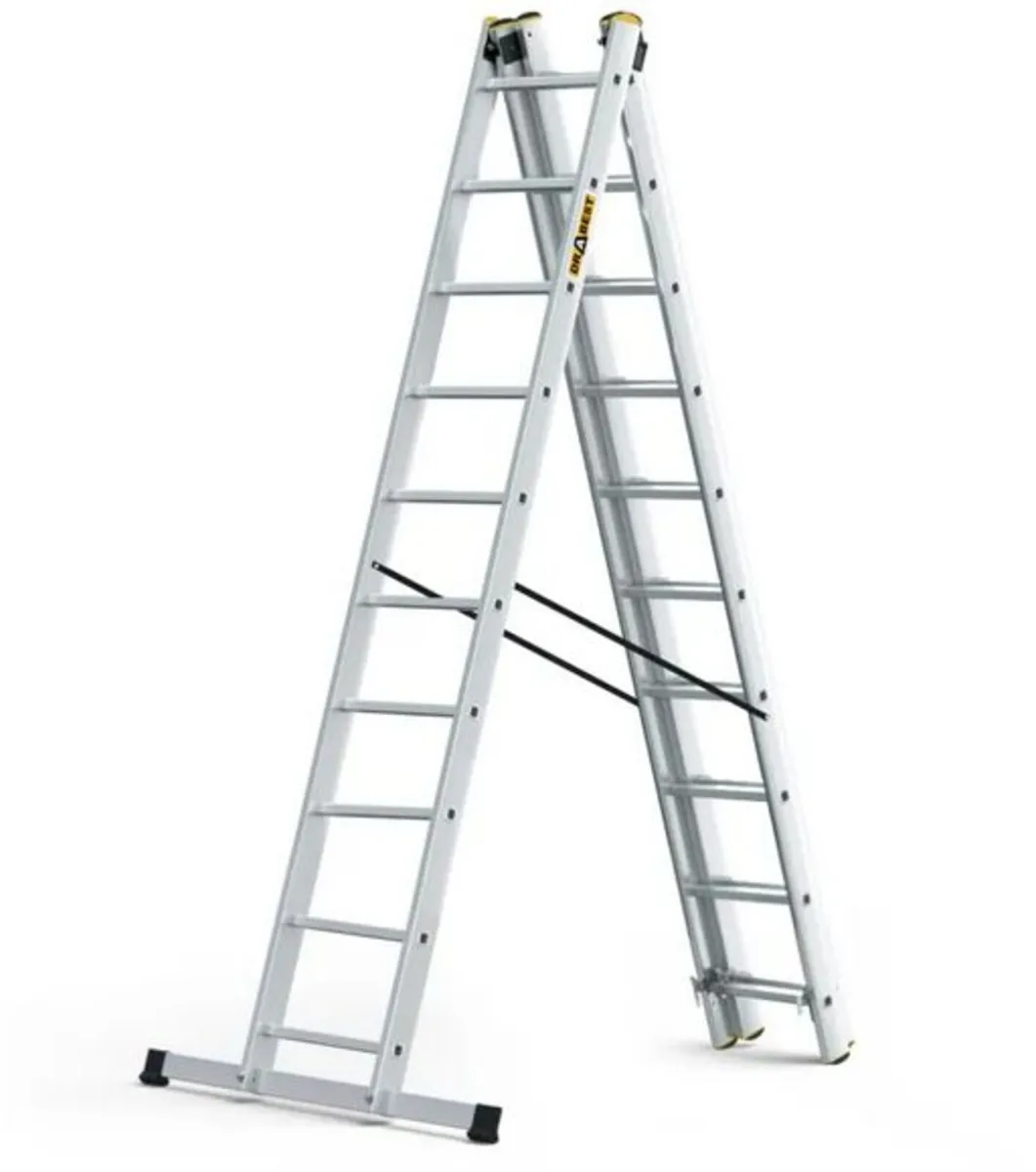 PRO 3-Section Aluminum Ladder 3x10 - Image 3