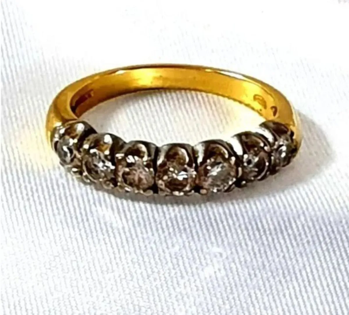 Victorian 18ct Gold Diamond Ring - Image 2