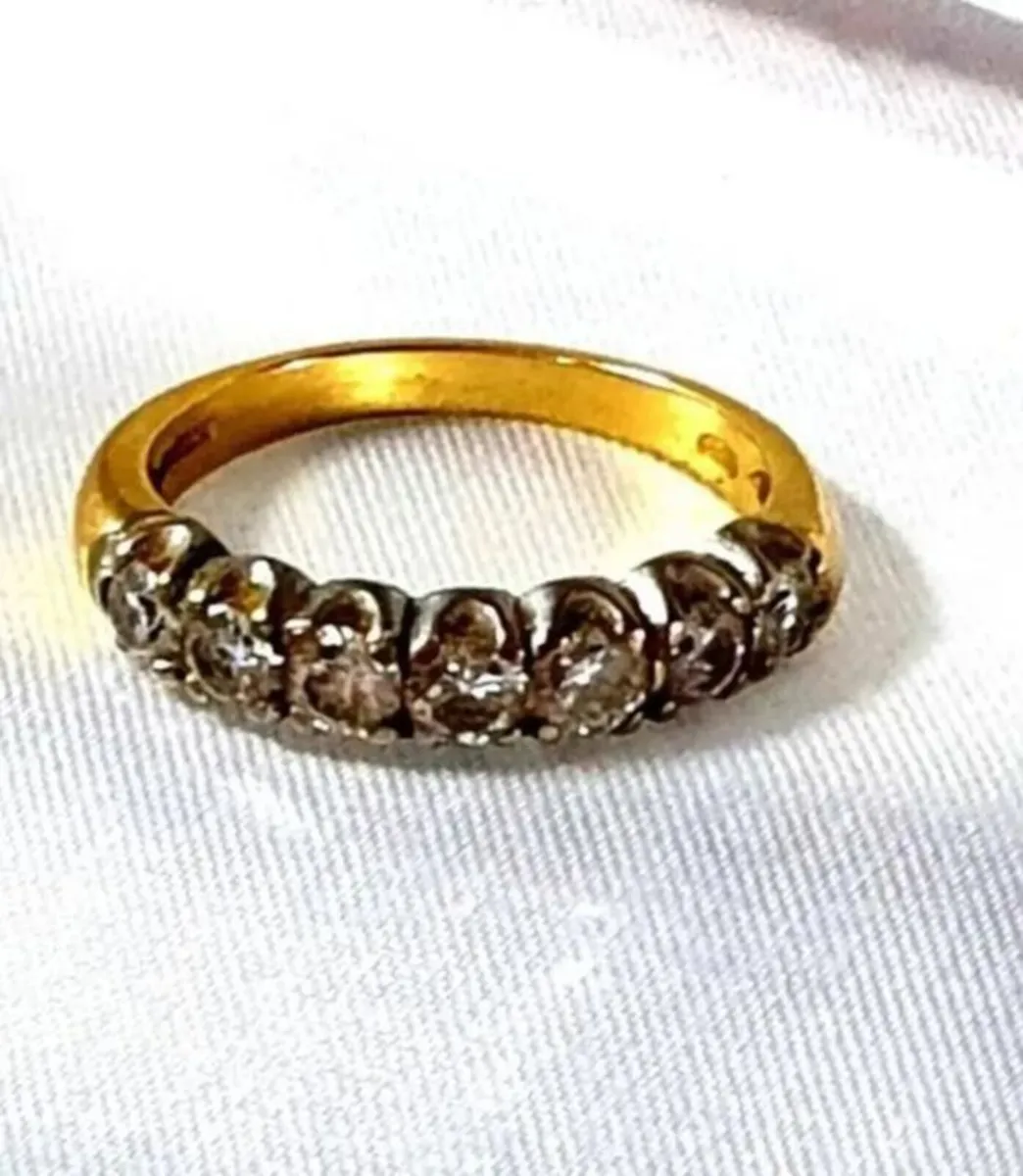 Victorian 18ct Gold Diamond Ring - Image 3