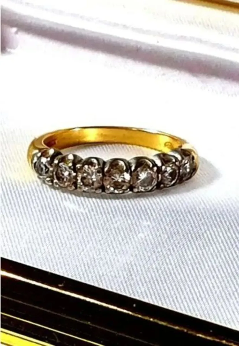 Victorian 18ct Gold Diamond Ring - Image 1