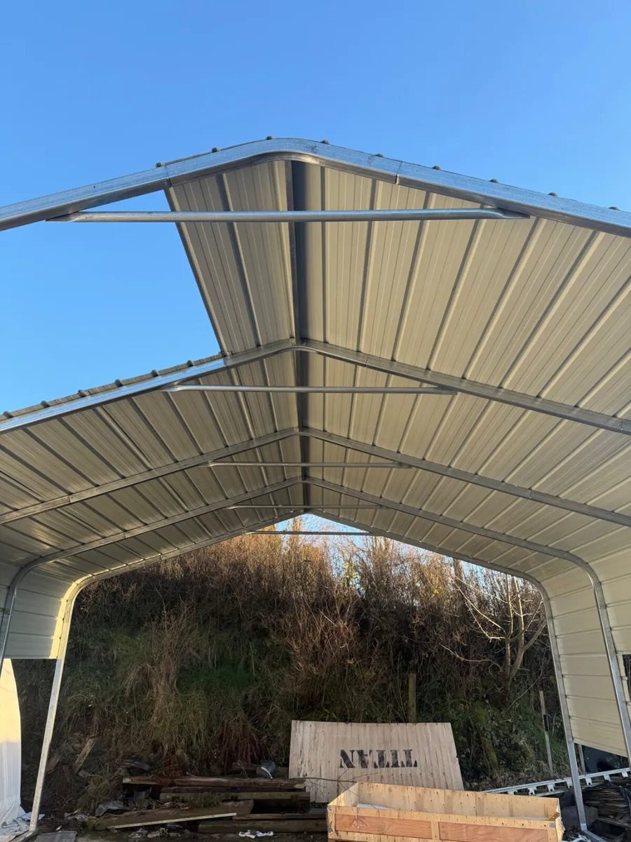 6m x 6m Steel Carport Metal Shed - Image 4