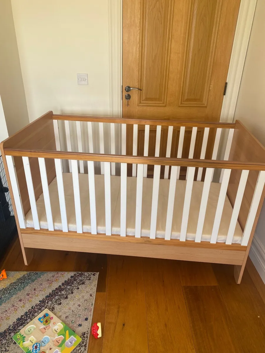 Baby Elegance Little Buds Cot Bed with Mattress - Image 1