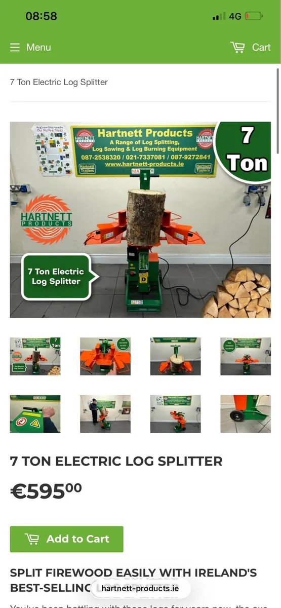 Max Axe 7 tonne electric splitter (motor issue) - Image 4